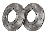 Brake Disc Rotor Front, Crossdrilled (Pair). Porsche 911 / 930 / 924 / 944 - 477405083D, 91135104120 - 911 351 041 20 rd